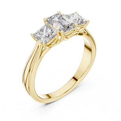 Yellow gold emerald cut three diamond ring angle
Angled emerald cut three diamond gold ring
Yellow gold emerald center diamond ring profile
Emerald cut ring with princess side diamonds
Yellow gold three diamond ring angled view
Polished emerald cut three diamond gold ring
Triple shoulder emerald cut diamond ring
Emerald center ring with square side diamonds
Yellow gold angled three diamond ring style
Classic emerald cut three diamond gold ring