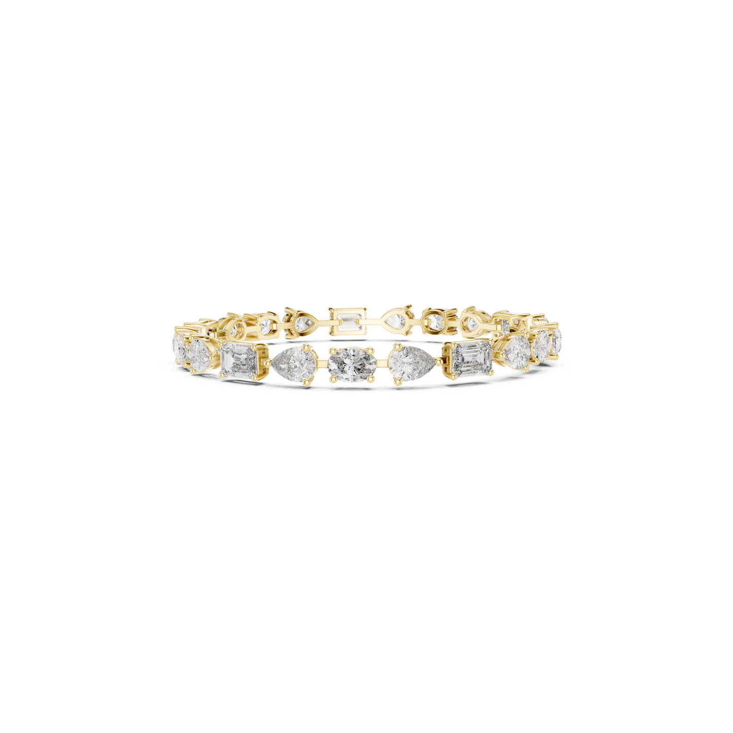 Center view yellow gold emerald oval pear diamond bracelet
Yellow gold bracelet with emerald oval pear diamonds
Mixed shape diamond bracelet center profile
Emerald oval pear diamond line bracelet
Yellow gold multi shape tennis bracelet
Oval pear emerald diamond bracelet design
Yellow gold bracelet with mixed cut diamonds
Center angle diamond tennis bracelet
Emerald pear oval diamond bracelet in yellow gold
Yellow gold designer mixed shape bracelet