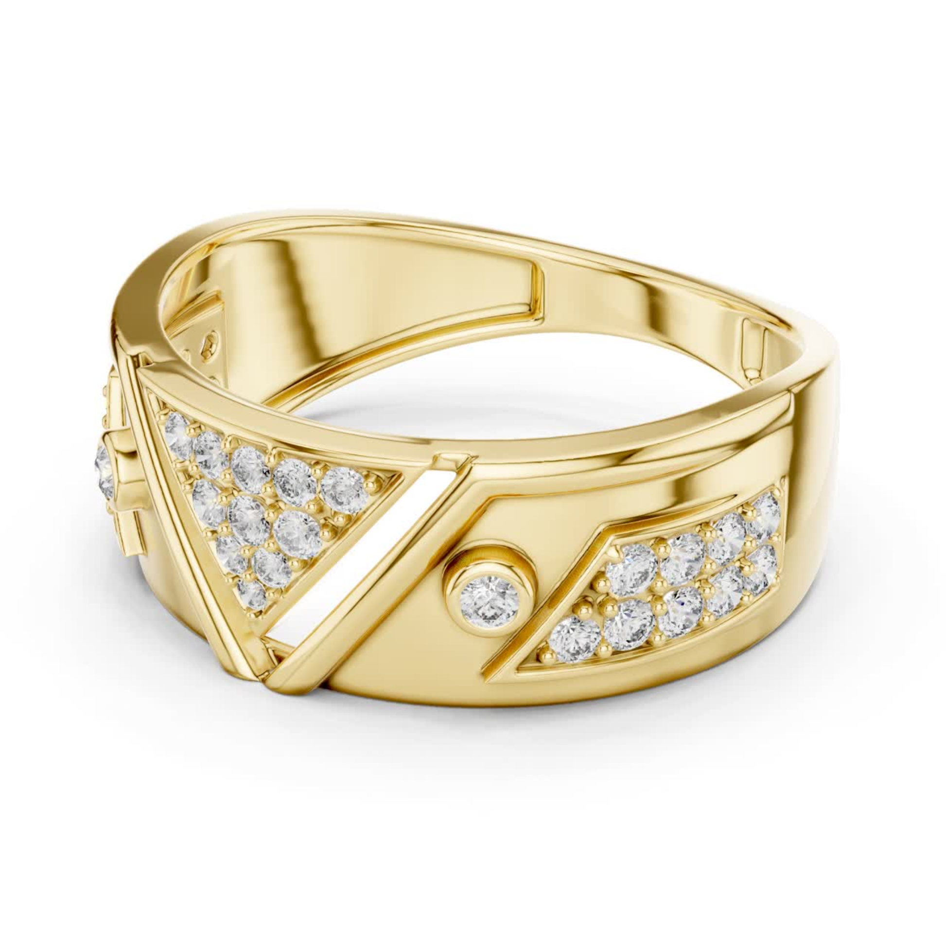 Yellow gold geometric diamond ring back view
Rear side yellow gold statement band ring
Yellow gold wide geometric ring back profile
Modern yellow gold abstract diamond ring rear
Yellow gold polished band ring inner view
Contemporary yellow gold geometric band profile
Yellow gold luxury statement ring back angle
Bold yellow gold fashion ring rear design
Yellow gold architectural band ring side view
Yellow gold modern geometric ring back profile
