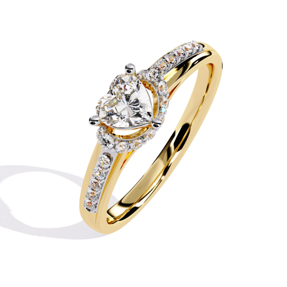 Yellow gold heart center round diamond ring
Heart center ring with round diamond halo
Yellow gold heart design diamond ring
Heart shape center with round diamond halo
Side stone band heart center ring
Yellow gold band with heart center diamond
Heart mount ring with round diamond
Angled view heart center diamond ring
Yellow gold heart style round diamond ring
Heart center halo diamond ring