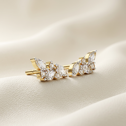 Yellow Gold Marquise Diamond Stud Earrings With Floral Cluster Design
Elegant Yellow Gold Diamond Stud Earrings Featuring Marquise And Round Diamonds
Luxury Floral Cluster Stud Earrings With Marquise Cut And Round Brilliant Diamonds
Fine Yellow Gold Earrings Showcasing Marquise Diamonds In Floral Arrangement
Premium Diamond Stud Earrings With Marquise Petals And Round Accent Diamonds
Yellow Gold Floral Diamond Stud Earrings With Marquise And Round Diamond Cluster
Designer Marquise Diamond Earrings Featuring
