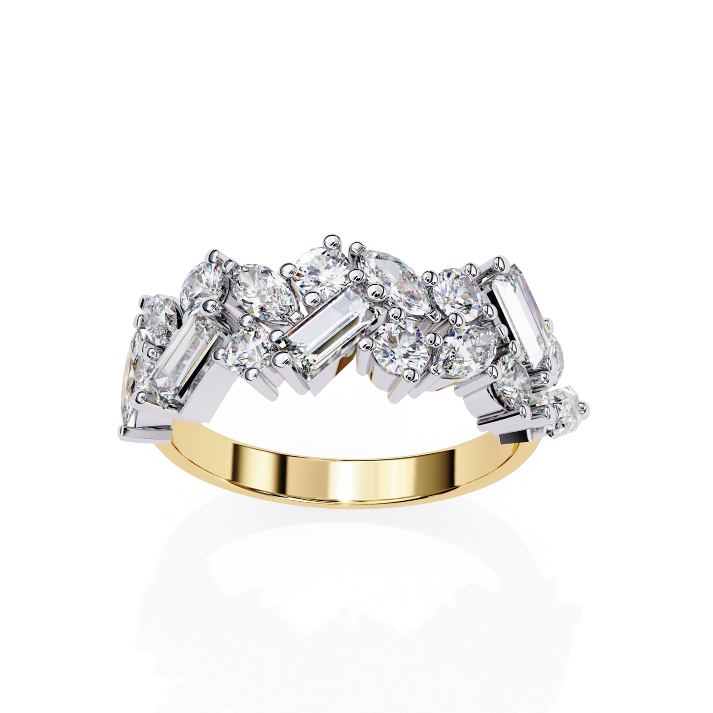 Yellow gold mixed shape diamond band
Luxury yellow gold band with round marquise and baguette diamonds
Elegant mixed shape diamond ring in yellow gold
Fine jewelry yellow gold mixed cut diamond band front view
Sparkling yellow gold mixed shape diamond anniversary band
Premium mixed cut diamond band for women
Designer yellow gold band with round marquise and baguette cut diamonds
Modern yellow gold mixed shape diamond wedding band
Timeless yellow gold mixed shape diamond ring
Classic yellow gold mixed cut di
