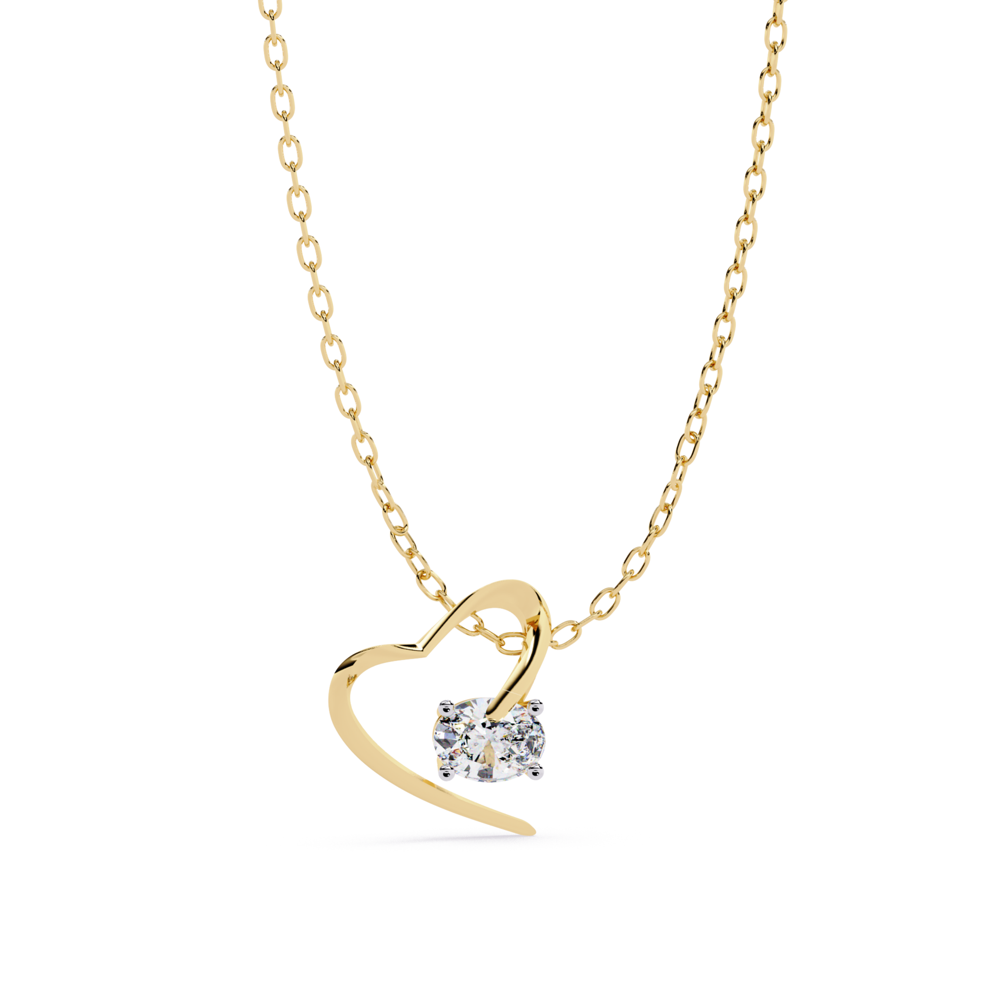 Yellow gold open heart oval diamond pendant necklace
Oval cut diamond heart pendant in yellow gold
Yellow gold heart pendant with oval diamond
Open heart pendant featuring oval cut diamond
Yellow gold oval diamond pendant necklace
Minimal heart pendant with oval diamond
Polished yellow gold oval diamond necklace
Elegant open heart oval diamond pendant
Yellow gold solitaire oval diamond pendant
Yellow gold heart pendant front view
