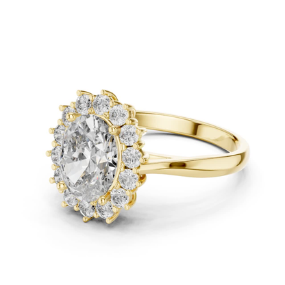 Side view yellow gold oval diamond halo ring
Yellow gold oval halo engagement ring angle
Oval cut diamond halo ring side profile
Yellow gold diamond halo ring side view
Elegant oval halo ring yellow gold
Oval diamond cluster halo ring profile
Yellow gold prong set oval halo ring
Classic oval diamond engagement ring side angle
Yellow gold floral halo diamond ring
Oval solitaire halo ring yellow gold view