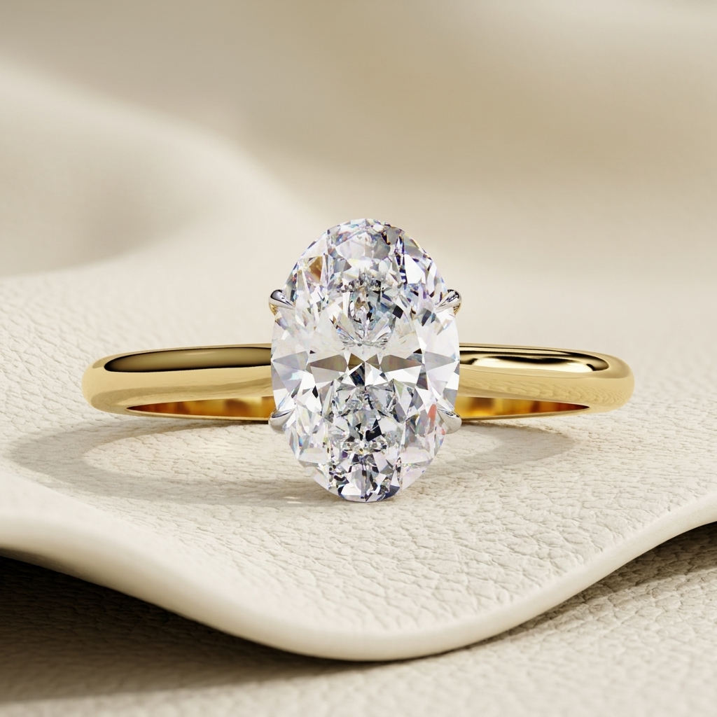 Yellow Gold Oval Cut Diamond Solitaire Ring
Oval Cut Diamond Solitaire Ring in Yellow Gold
Yellow Gold Oval Diamond Ring with Four Prongs
Oval Cut Diamond Engagement Ring in Gold
Yellow Gold Oval Solitaire Ring Close View
Oval Center Diamond Gold Solitaire Ring
Classic Oval Cut Diamond Gold Ring
Yellow Gold Oval Diamond Ring Minimal Design
Oval Cut Diamond Ring with Plain Gold Band
Yellow Gold Oval Solitaire Diamond Ring