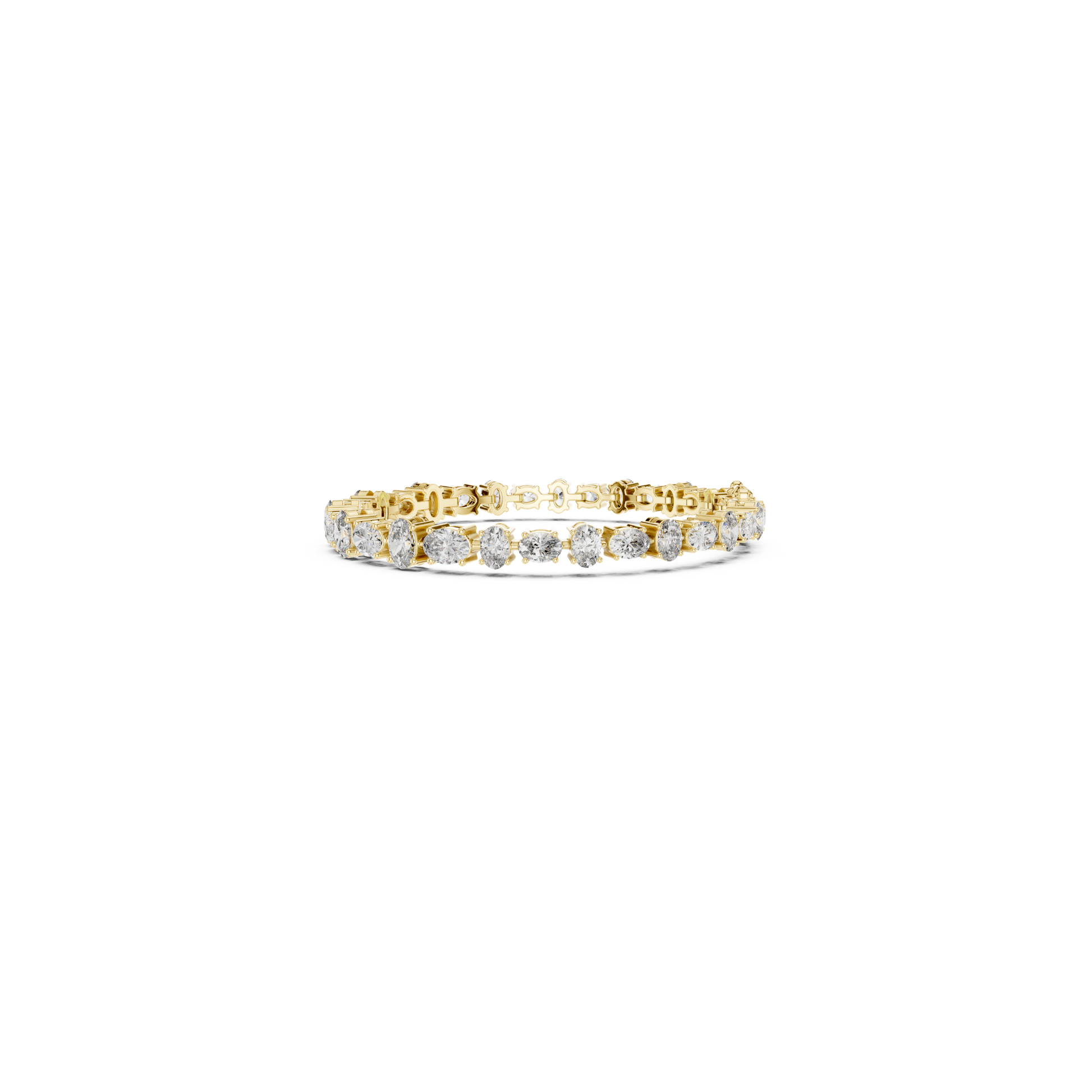 Yellow gold oval diamond tennis bracelet front view
Luxury oval cut diamond bracelet in yellow gold
Classic oval diamond tennis bracelet jewelry
Yellow gold bracelet with oval brilliant diamonds
Elegant oval cut diamond bracelet for women
Fine jewelry yellow gold tennis bracelet design
Premium oval diamond bracelet with gold setting
Modern oval cut diamond tennis bracelet
Designer yellow gold bracelet with oval diamonds
Statement oval diamond tennis bracelet in gold