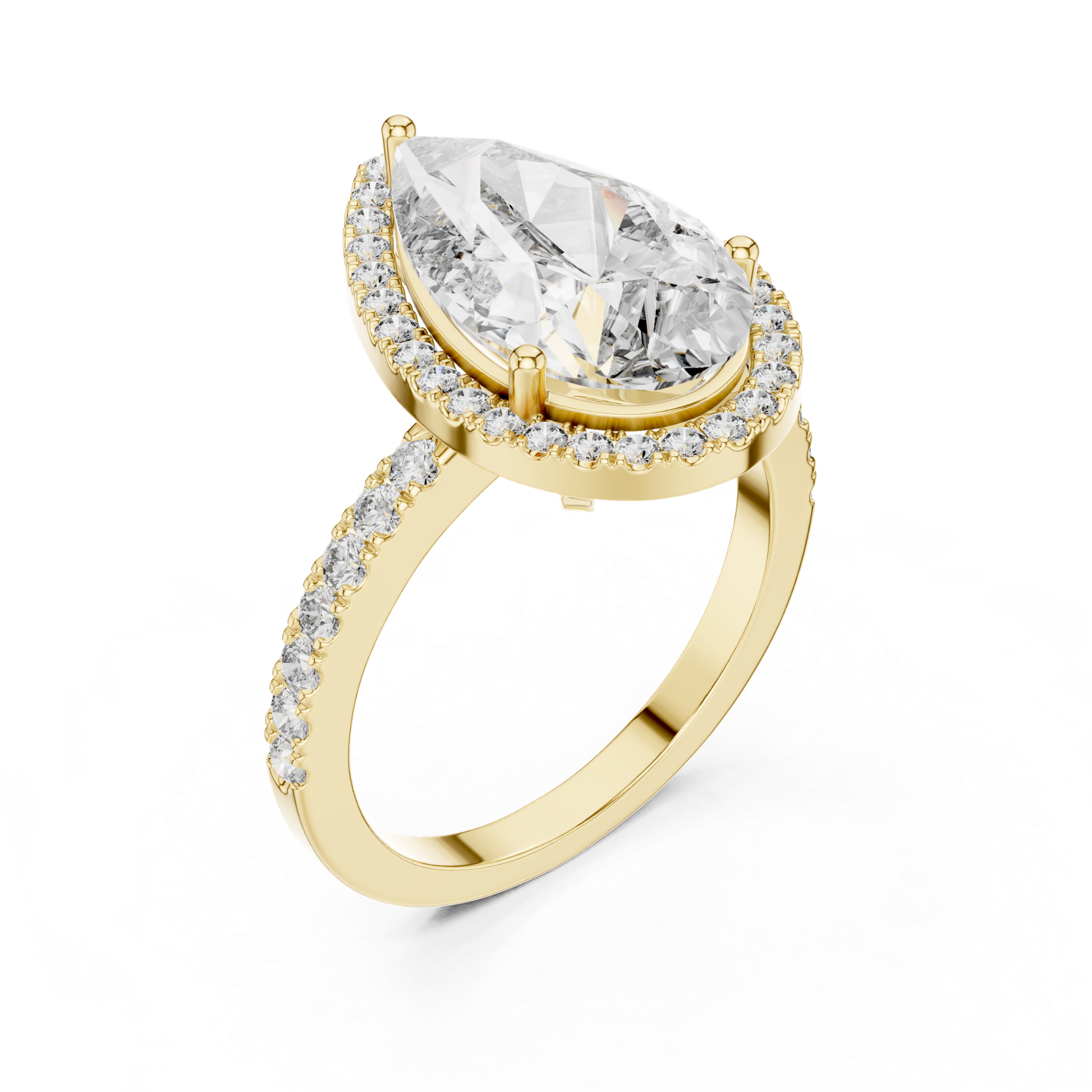Yellow gold pear diamond halo ring angled view
Angled view of yellow gold pear diamond halo ring
Yellow gold pear cut diamond halo engagement ring
Pear solitaire diamond ring with halo setting
Yellow gold pear diamond ring with pave band
Pear shaped halo ring in yellow gold
Yellow gold pear lab grown diamond ring
Yellow gold pear halo ring with diamond band
Angled yellow gold pear engagement ring
Yellow gold pear halo diamond ring