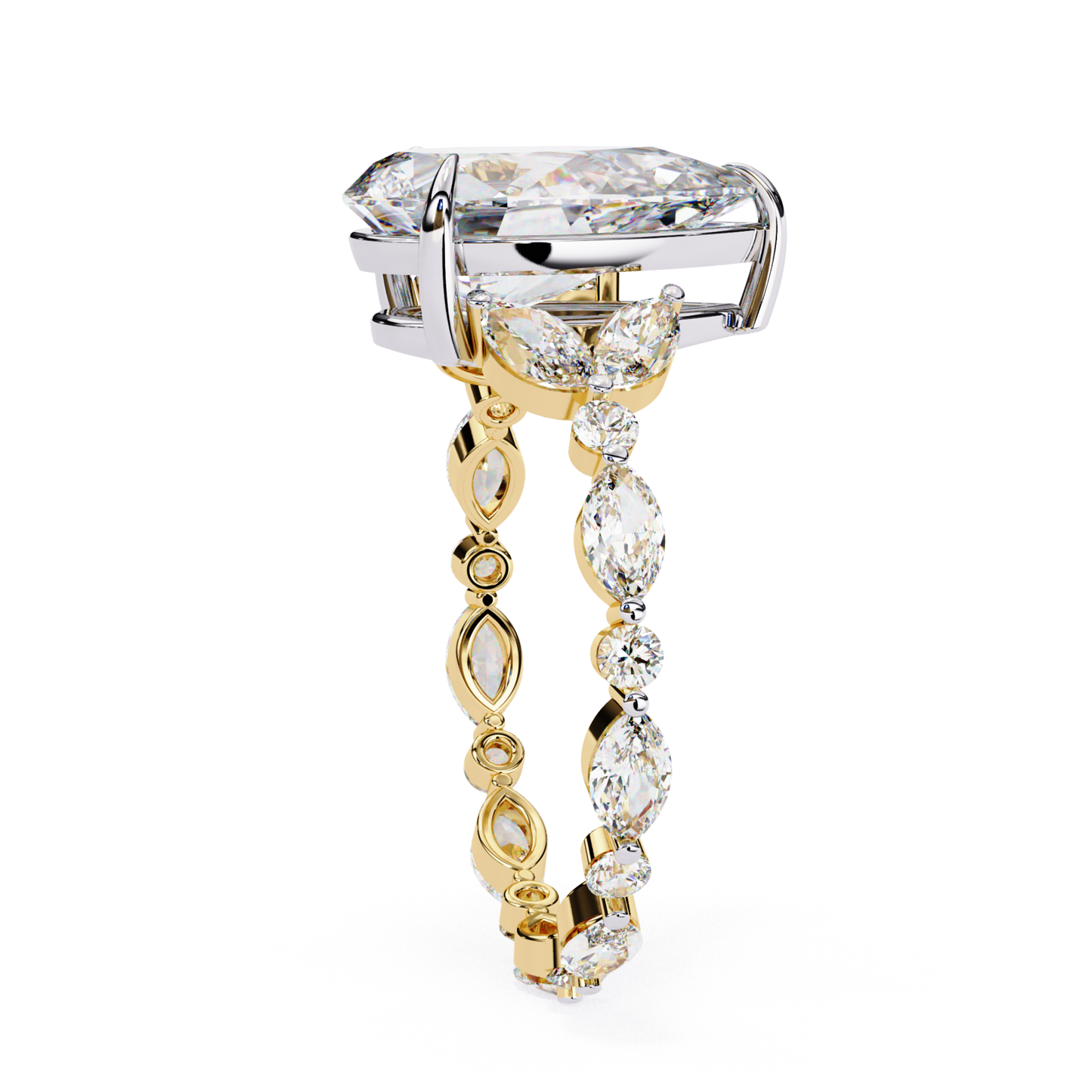 Yellow Gold Pear Cut Diamond Ring Side Profile
Side View Yellow Gold Pear Diamond Ring
Yellow Gold Ring With Marquise Diamond Band
Pear Diamond Engagement Ring Side Angle
Yellow Gold Diamond Ring Open Gallery View
Pear Cut Diamond Ring With Accent Stones
Yellow Gold Statement Ring Side Detail
Fine Jewelry Pear Diamond Ring Profile View
Yellow Gold Ring With Marquise And Round Diamonds
Pear Diamond Ring With Decorative Band Design