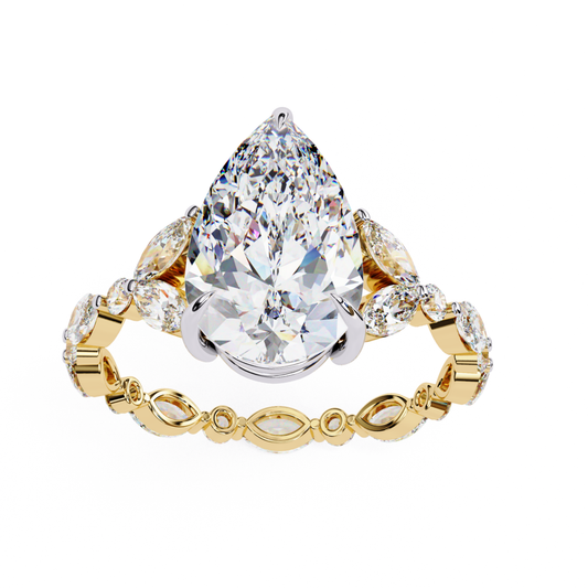 Yellow Gold Pear Cut Diamond Ring With Marquise Accents
Pear Cut Diamond Engagement Ring In Yellow Gold
Yellow Gold Ring With Pear Center Diamond
Marquise Accent Diamond Ring In Yellow Gold
Elegant Pear Diamond Ring With Accent Stones
Yellow Gold Statement Ring With Diamonds
Pear Shaped Diamond Ring Front View
Fine Jewelry Pear Cut Diamond Ring
Yellow Gold Diamond Ring With Marquise Details
Pear Diamond Ring With Decorative Band