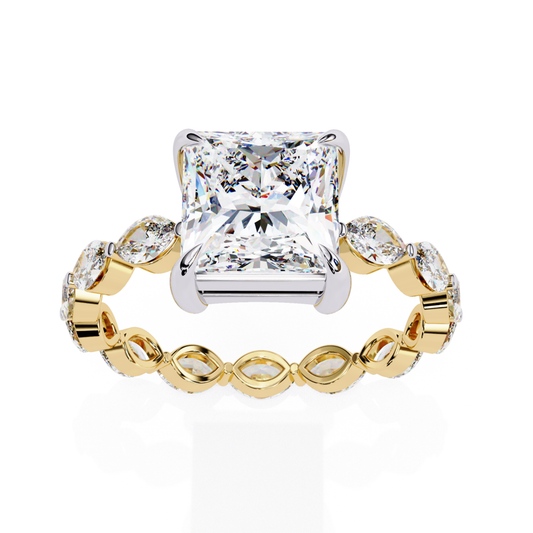Princess Cut Diamond Ring With Marquise Yellow Gold Band
Square Diamond Ring With Marquise Side Stones
Yellow Gold Ring With Princess Cut Diamond
Marquise Diamond Ring With Square Center Stone
Four Prong Princess Ring In Yellow Gold
Modern Diamond Ring Featuring Marquise Band
Statement Princess Cut Ring With Marquise Accents
Yellow Gold Band Ring With Large Square Stone
Marquise Shape Ring With Princess Solitaire Setting
Contemporary Yellow Gold Ring With Princess Center Diamond