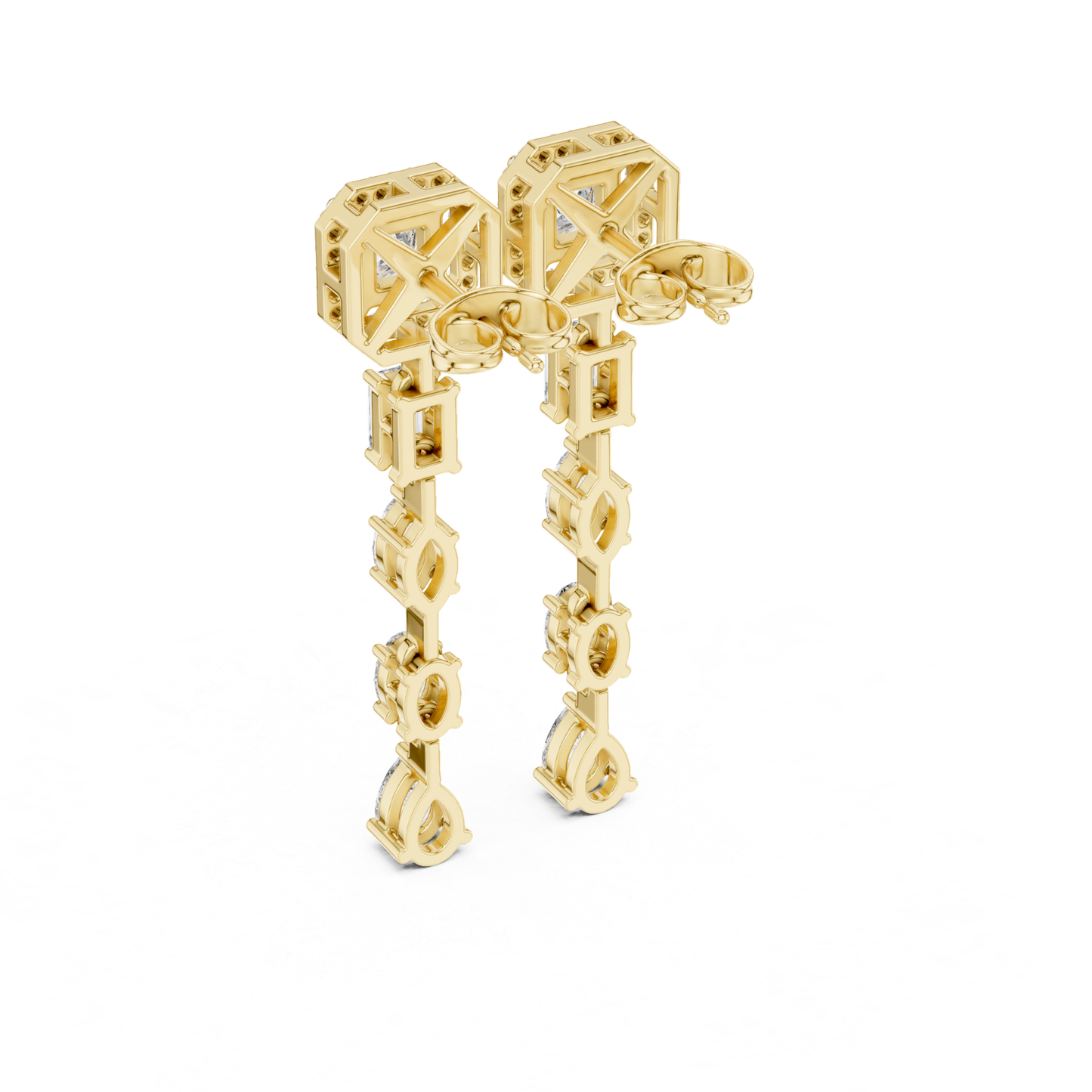 Back view yellow gold diamond drop earrings
Rear side yellow gold dangle diamond earrings
Yellow gold diamond earrings back profile
Back angle mixed cut diamond drop earrings
Yellow gold linear earrings rear view
Diamond drop earrings with open back design
Rear view geometric yellow gold diamond earrings
Yellow gold statement earrings back side
Back profile halo diamond drop earrings
Yellow gold diamond dangle earrings rear angle