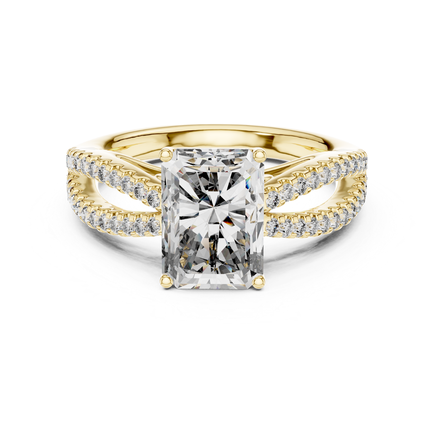 Yellow gold radiant cut diamond split shank ring
Radiant cut diamond ring with double pave band in yellow gold
Yellow gold radiant diamond bridal ring with split band
Split shank radiant cut engagement ring in yellow gold
Radiant lab diamond ring with pave side diamond
Yellow gold radiant diamond ring with crossover shank
Elegant radiant cut diamond ring in yellow gold
Yellow gold radiant diamond ring with double band design
Luxury radiant cut ring with pave detailing
Radiant center stone diamond ring
