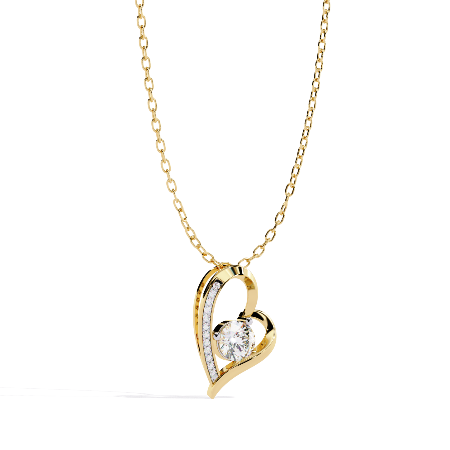 Yellow gold round cut diamond open heart pendant angle view
Open heart pendant with round cut diamond angle view
Yellow gold diamond heart pendant angle view
Round cut diamond open heart pendant profile
Elegant yellow gold heart diamond pendant
Open heart pendant with center round diamond
Yellow gold polished heart pendant angle
Modern round diamond heart pendant design
Yellow gold open heart pendant with diamonds
Round cut diamond heart pendant angled display