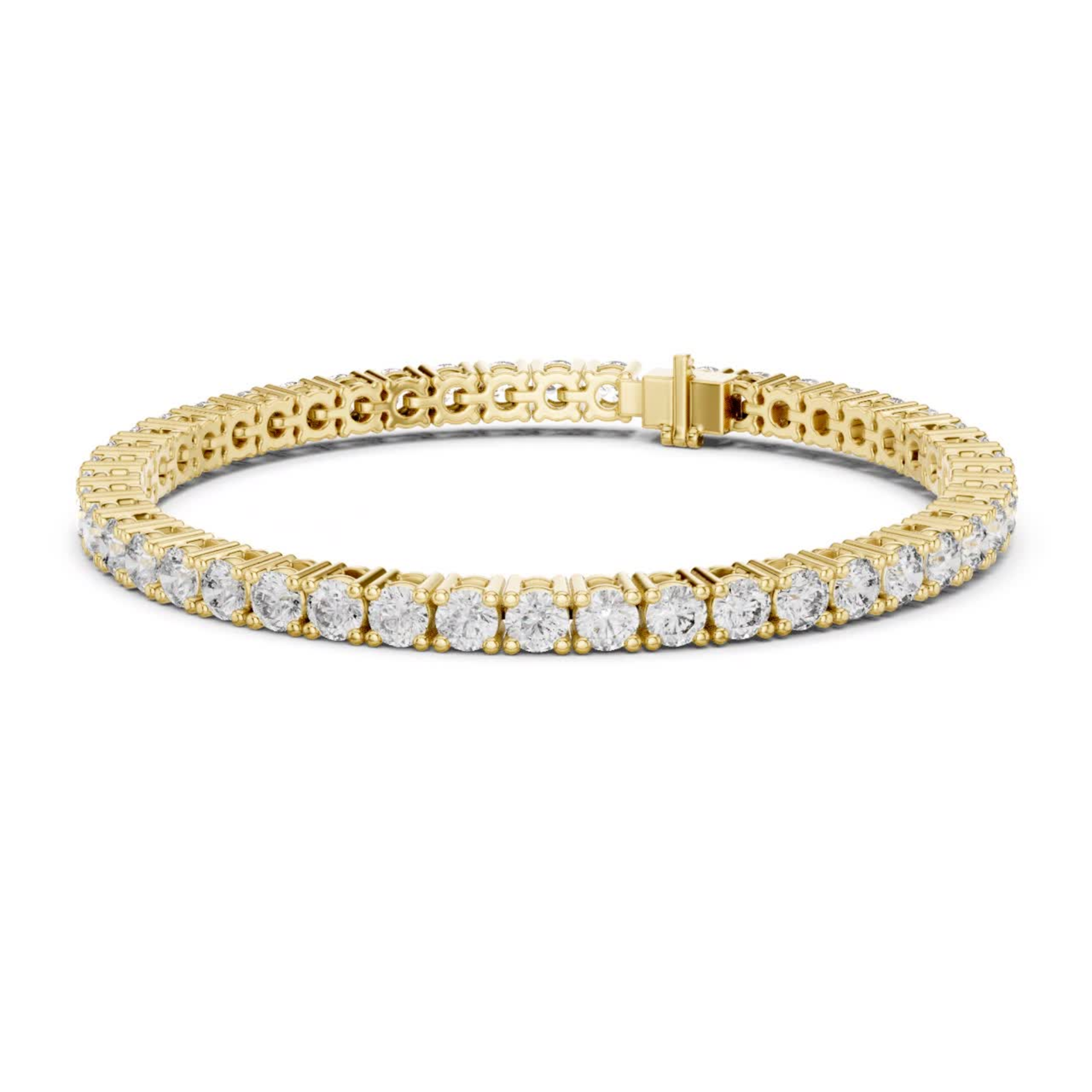 Yellow gold diamond tennis bracelet with elegant style
Classic diamond line bracelet in yellow gold
Fine yellow gold bracelet with brilliant stones
Luxury tennis bracelet with secure clasp design
Minimal diamond bracelet for modern wear
Yellow gold bracelet with continuous diamonds
Delicate tennis bracelet with polished links
Premium yellow gold bracelet with diamond row
Timeless diamond bracelet for daily styling
Classic yellow gold tennis bracelet with prong setting