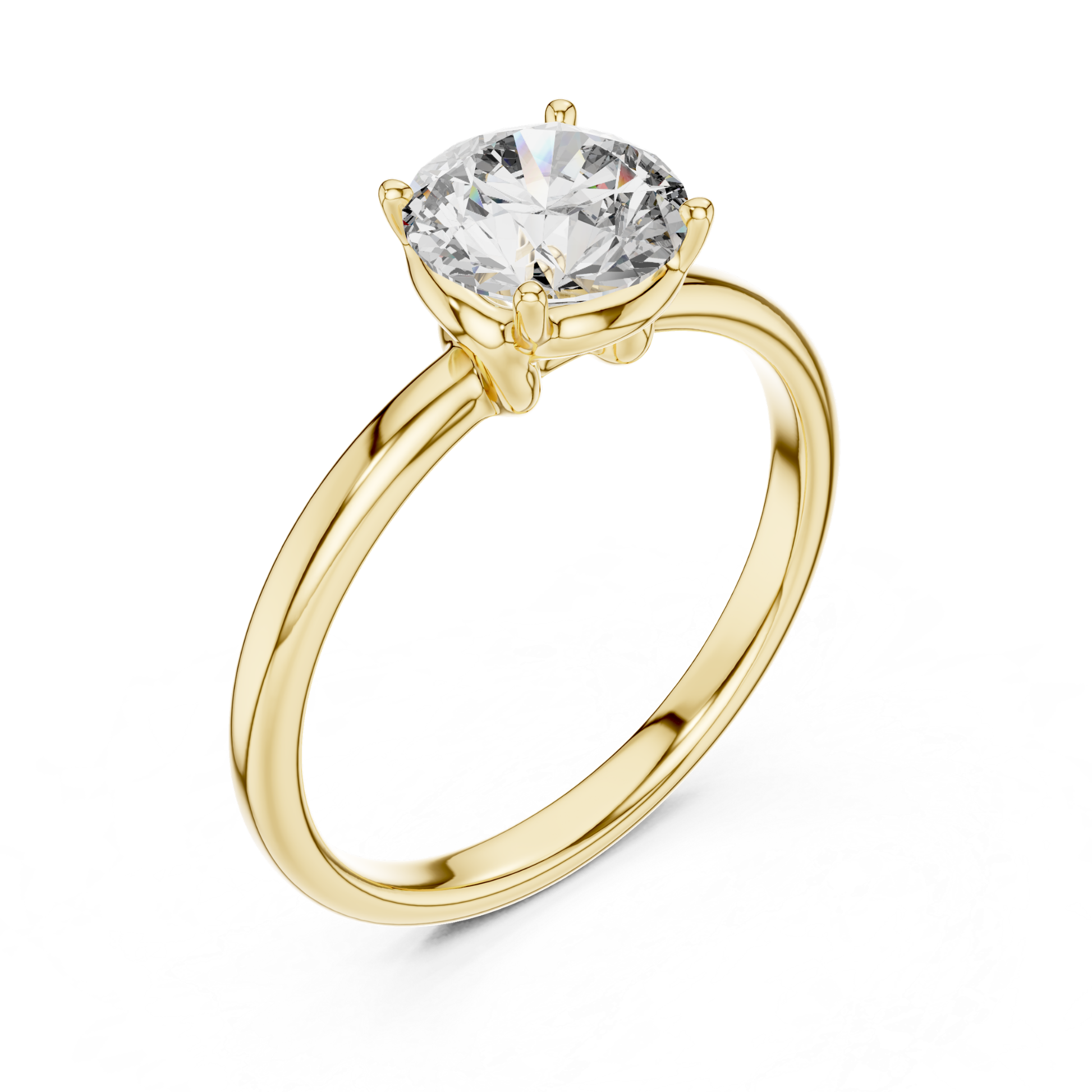 Yellow gold round cut solitaire diamond ring perspective view
Yellow gold round cut diamond engagement ring
Polished yellow gold round cut solitaire ring
Yellow gold four prong round cut ring
Yellow gold slim band round cut diamond ring
Classic yellow gold round cut solitaire ring
Elegant yellow gold round cut diamond ring
Minimal yellow gold round cut solitaire ring
Fine yellow gold round cut diamond ring
Yellow gold round cut solitaire diamond ring