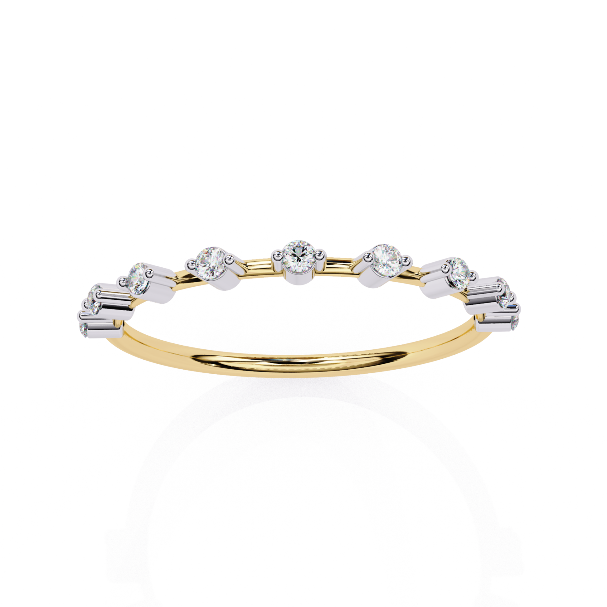 Yellow gold band with round diamond accents
Round diamond accent band yellow gold
Yellow gold slim ring with round diamonds
Front view yellow gold round diamond band
Yellow gold band showing round diamond detail
Round diamond set yellow gold accent band
Yellow gold ring with spaced round diamonds
Yellow gold round diamond band profile
Yellow gold band with round diamond line
Yellow gold round diamond open style band