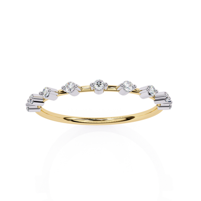 Yellow gold band with round diamond accents
Round diamond accent band yellow gold
Yellow gold slim ring with round diamonds
Front view yellow gold round diamond band
Yellow gold band showing round diamond detail
Round diamond set yellow gold accent band
Yellow gold ring with spaced round diamonds
Yellow gold round diamond band profile
Yellow gold band with round diamond line
Yellow gold round diamond open style band