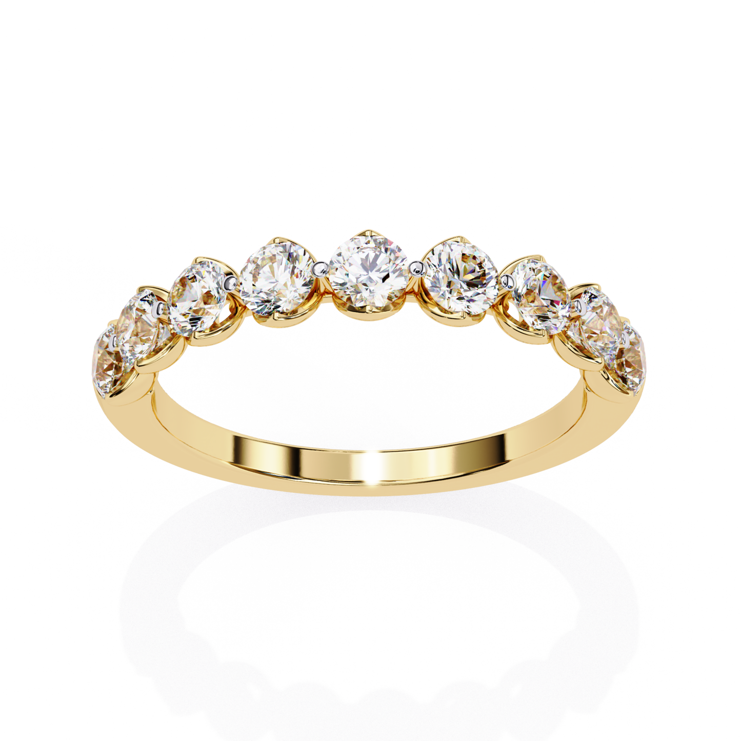 Yellow gold round diamond band
Round diamond band front view
Yellow gold ring top view
Round stone diamond band
Yellow gold diamond setting
Front view round diamond ring
Yellow gold band with round stones
Round diamond ring design
Yellow gold diamond band view
Round cut diamond band