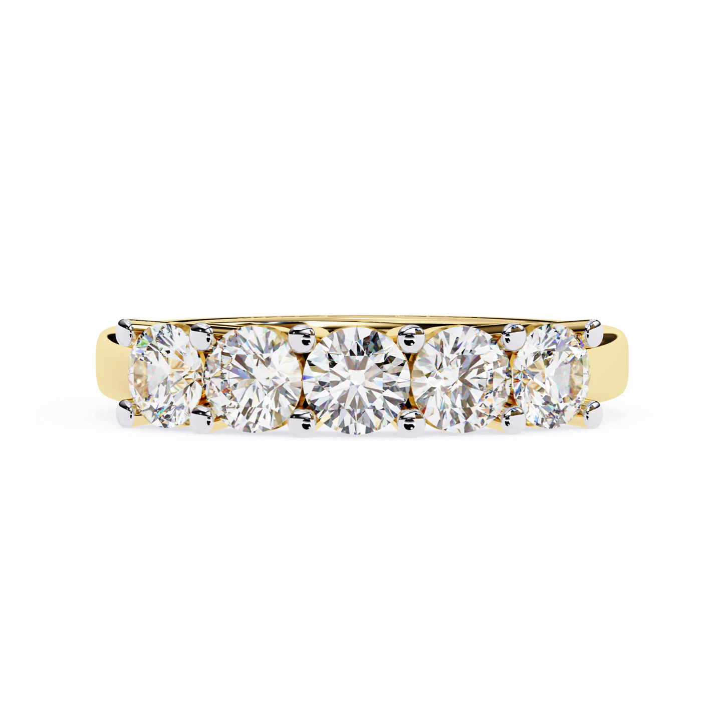 Yellow gold ring front view
Round diamond band yellow gold
Yellow gold ring with round stones
Front view diamond band ring
Yellow gold round diamond setting
Diamond band with yellow gold base
Round diamond ring straight view
Yellow gold ring stone alignment
Diamond band ring front profile
Yellow gold ring with round diamonds