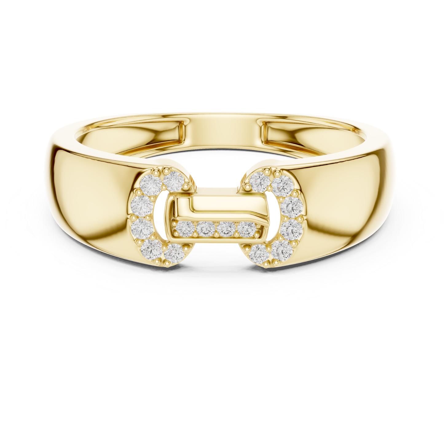 Yellow gold round diamond buckle band ring for women
Modern yellow gold round diamond statement band ring
Polished yellow gold diamond buckle style ring
Round diamond yellow gold fashion band ring
Luxury yellow gold geometric diamond band ring
Minimal yellow gold round diamond wide band ring
Contemporary yellow gold diamond buckle ring design
Sleek yellow gold round diamond open buckle ring
Elegant yellow gold diamond accented band ring
Yellow gold bold round diamond designer band ring