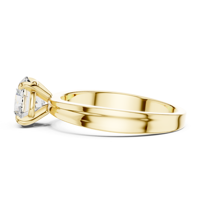 Yellow gold solitaire ring with raised diamond setting
Yellow gold round diamond ring side profile design
Yellow gold polished band with round diamond
Side profile of yellow gold diamond solitaire ring
Yellow gold four prong round diamond setting
Yellow gold round brilliant diamond ring profile
Classic yellow gold engagement ring side detail
Yellow gold sleek band with solitaire diamond
Yellow gold round diamond ring gallery profile
Minimal yellow gold diamond ring side perspective