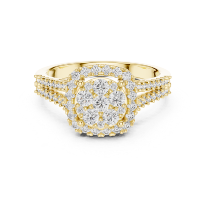 Yellow gold round diamond cluster halo ring
Round diamond cluster ring in yellow gold
Yellow gold halo ring with round diamonds
Luxury yellow gold diamond cluster engagement ring
Round diamond halo cluster ring front view
Elegant yellow gold round diamond statement ring
Sparkling round diamond cluster ring with halo
Yellow gold bridal ring with round diamonds
Premium round diamond cluster halo ring design
Yellow gold ring with round diamond halo setting