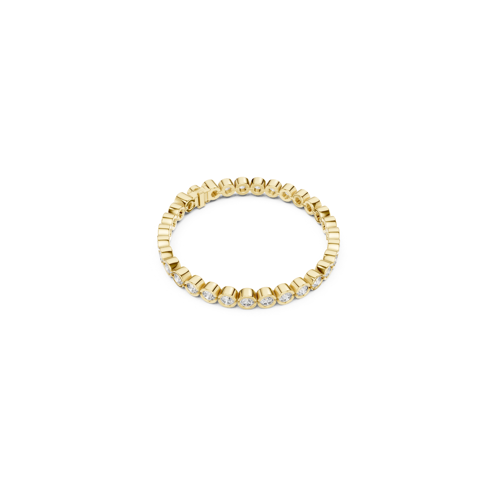 Yellow gold round diamond eternity bracelet
Full circle diamond bracelet in yellow gold
Round cut diamond wrist bracelet
Yellow gold bracelet with continuous diamonds
Diamond eternity line bracelet design
Circular diamond bracelet top view
Yellow gold round stone bracelet
Diamond bracelet with secure clasp closure
Elegant round diamond bracelet profile
Yellow gold diamond jewelry bracelet