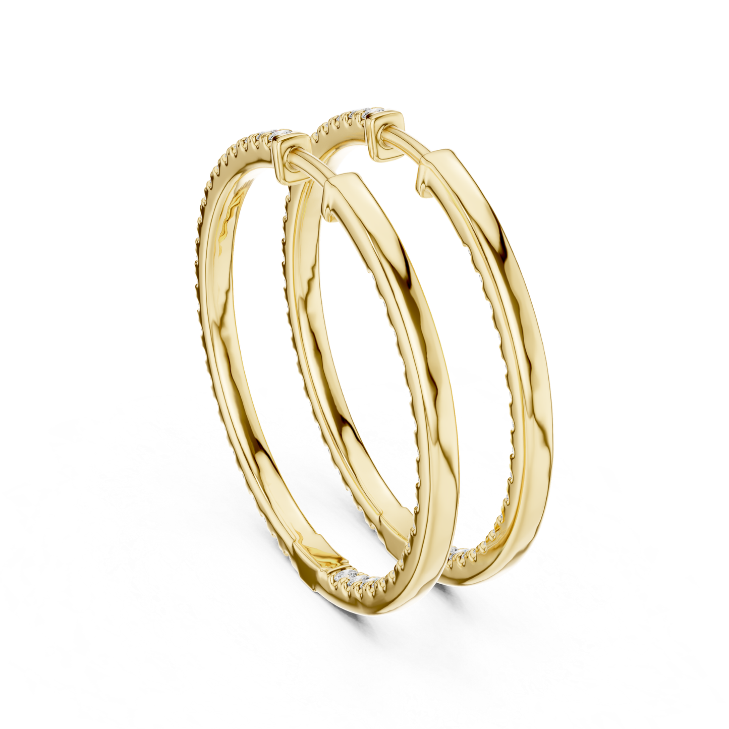 Yellow gold diamond hoop earrings angled back view
Elegant yellow gold hoop earrings with diamond accents
Classic yellow gold hoops with round diamonds
Minimal yellow gold diamond hoop earrings design
Fine jewelry yellow gold hoop earrings for women
Luxury yellow gold hoops with diamond detailing
Sleek yellow gold hoop earrings with diamonds
Everyday yellow gold diamond hoop earrings style
Modern yellow gold hoop earrings with diamond row
Stylish gold hoop earrings with round diamond accents