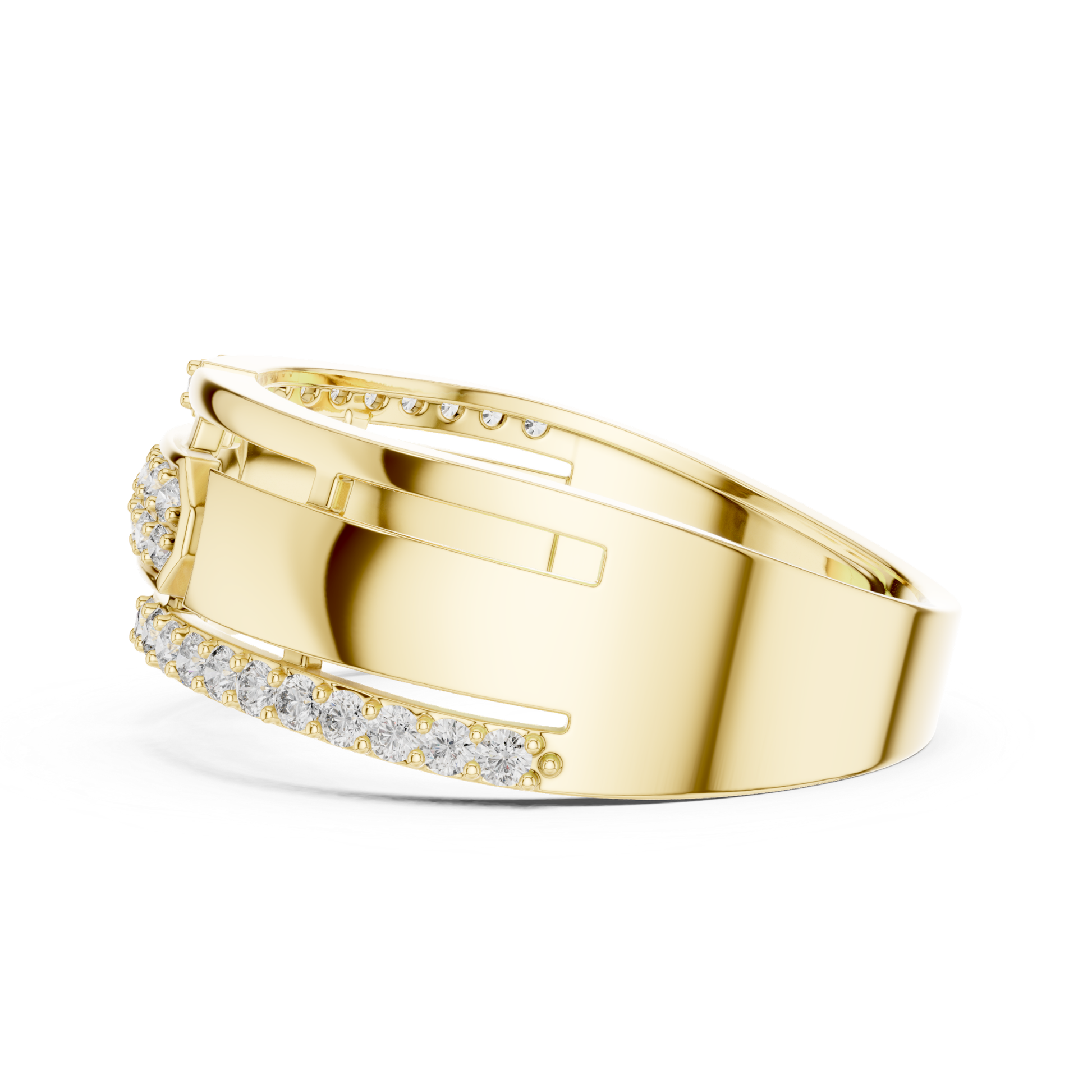 Yellow gold round diamond modern band ring
Luxury yellow gold ring with pave diamonds
Elegant yellow gold designer diamond ring
Stylish yellow gold geometric band ring
Premium yellow gold round diamond fashion ring
Modern yellow gold statement ring with diamonds
High polish yellow gold open style ring
Bold yellow gold diamond band jewelry ring
Exclusive yellow gold luxury designer ring
Yellow gold ring with round cut diamond accents