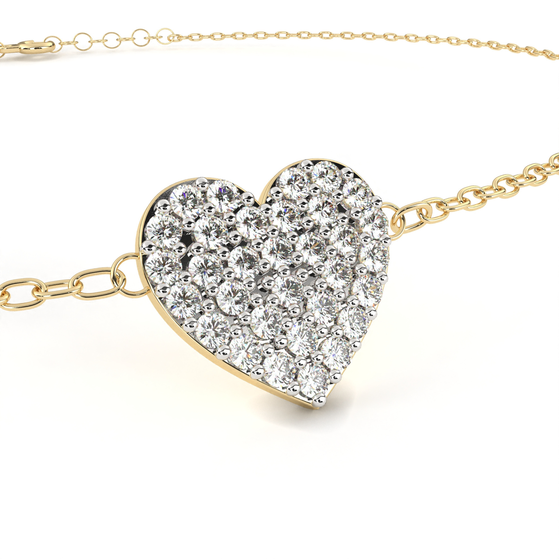 Side View Round Diamond Heart Chain Bracelet
Yellow Gold Heart Bracelet Side Detail View
Side Angle Pave Diamond Heart Bracelet
Round Diamond Heart Motif Bracelet Side View
Yellow Gold Heart Charm Bracelet Profile View
Side Perspective Diamond Heart Chain Bracelet
Heart Shape Diamond Bracelet Side Angle Detail
Yellow Gold Pave Heart Bracelet Profile Shot
Round Diamond Heart Link Bracelet Side View
Side Close Up Of Diamond Heart Bracelet