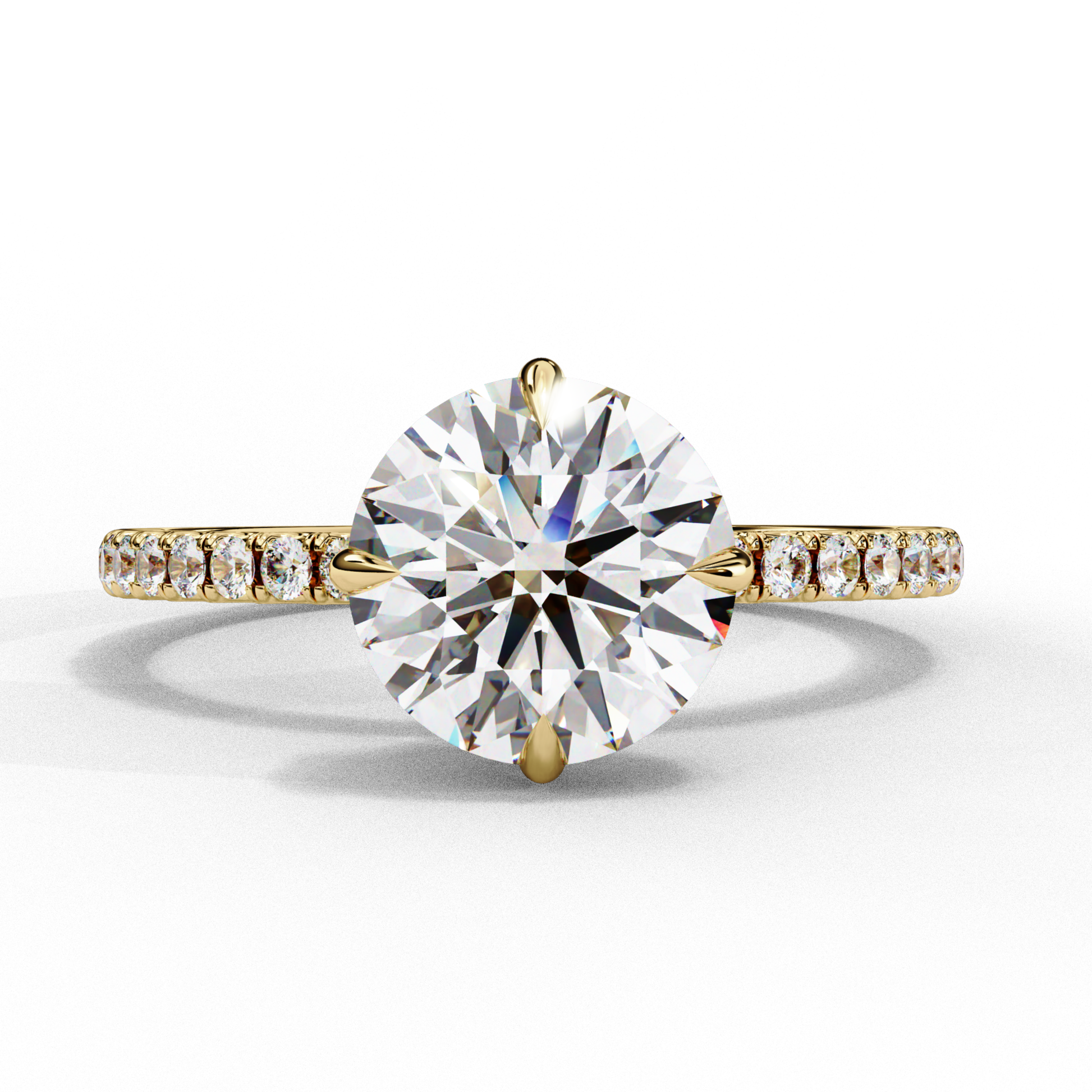 Yellow gold ring with round diamond
Round diamond on yellow gold band
Classic yellow gold ring with large diamond
Large round diamond set in gold
Round stone on slim yellow gold band
Glowing round diamond in gold setting
Yellow gold band with center diamond
Elegant round diamond on gold ring
Round diamond with side stones on gold
Simple yellow gold ring with diamond