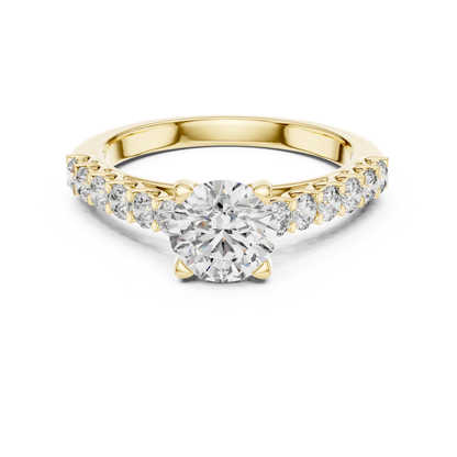 Yellow gold round diamond shared prong ring
Yellow gold round solitaire diamond ring
Front view round diamond shared prong ring
Four prong round diamond accent ring
Round diamond shared prong gold ring
Yellow gold round diamond band ring
Round brilliant diamond shared ring
Polished yellow gold diamond band ring
Round diamond accent gold band ring
Yellow gold round diamond ring design