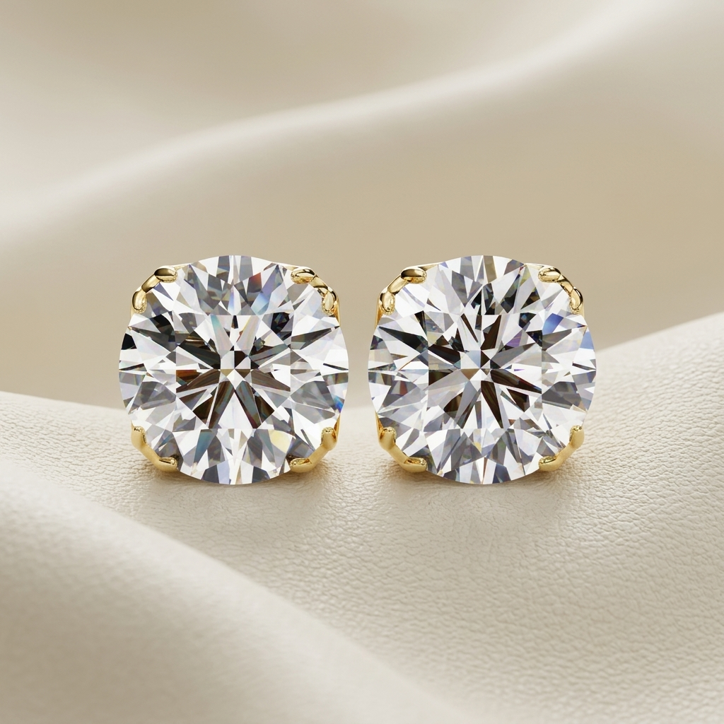 Round Diamond Stud Earrings With Eight Prong Setting
Round Cut Diamond Earrings Yellow Gold Prong Design
Eight Prong Round Diamond Stud Earrings Front View
Solitaire Round Diamond Earrings Fine Jewelry Style
Classic Round Diamond Stud Earrings Gold Setting
Lab Grown Round Diamond Earrings Close View Design
Premium Round Diamond Stud Earrings Product Display
Elegant Round Diamond Earrings Secure Prong Setting
Minimal Round Diamond Stud Earrings Jewelry Design
Round Diamond Earrings With Eight Point Prongs