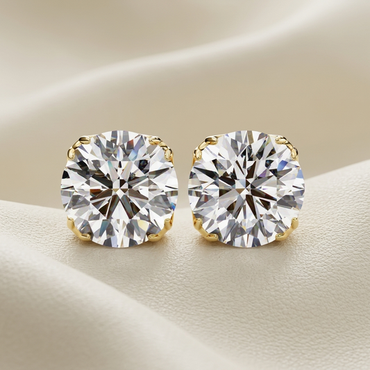 Round Diamond Stud Earrings With Eight Prong Setting
Round Cut Diamond Earrings Yellow Gold Prong Design
Eight Prong Round Diamond Stud Earrings Front View
Solitaire Round Diamond Earrings Fine Jewelry Style
Classic Round Diamond Stud Earrings Gold Setting
Lab Grown Round Diamond Earrings Close View Design
Premium Round Diamond Stud Earrings Product Display
Elegant Round Diamond Earrings Secure Prong Setting
Minimal Round Diamond Stud Earrings Jewelry Design
Round Diamond Earrings With Eight Point Prongs