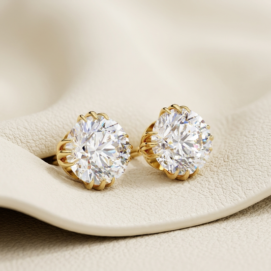Yellow Gold Round Solitaire Diamond Earrings
Round Cut Diamond Stud Earrings In Gold
Six Prong Round Diamond Gold Earrings
Yellow Gold Classic Diamond Stud Pair
Round Solitaire Diamond Earrings For Daily Wear
Gold Round Diamond Earrings With Secure Prongs
Fine Round Diamond Stud Earrings In Yellow Gold
Minimal Round Diamond Gold Stud Earrings
Round Brilliant Diamond Solitaire Earrings
Elegant Yellow Gold Round Diamond Stud Pair
