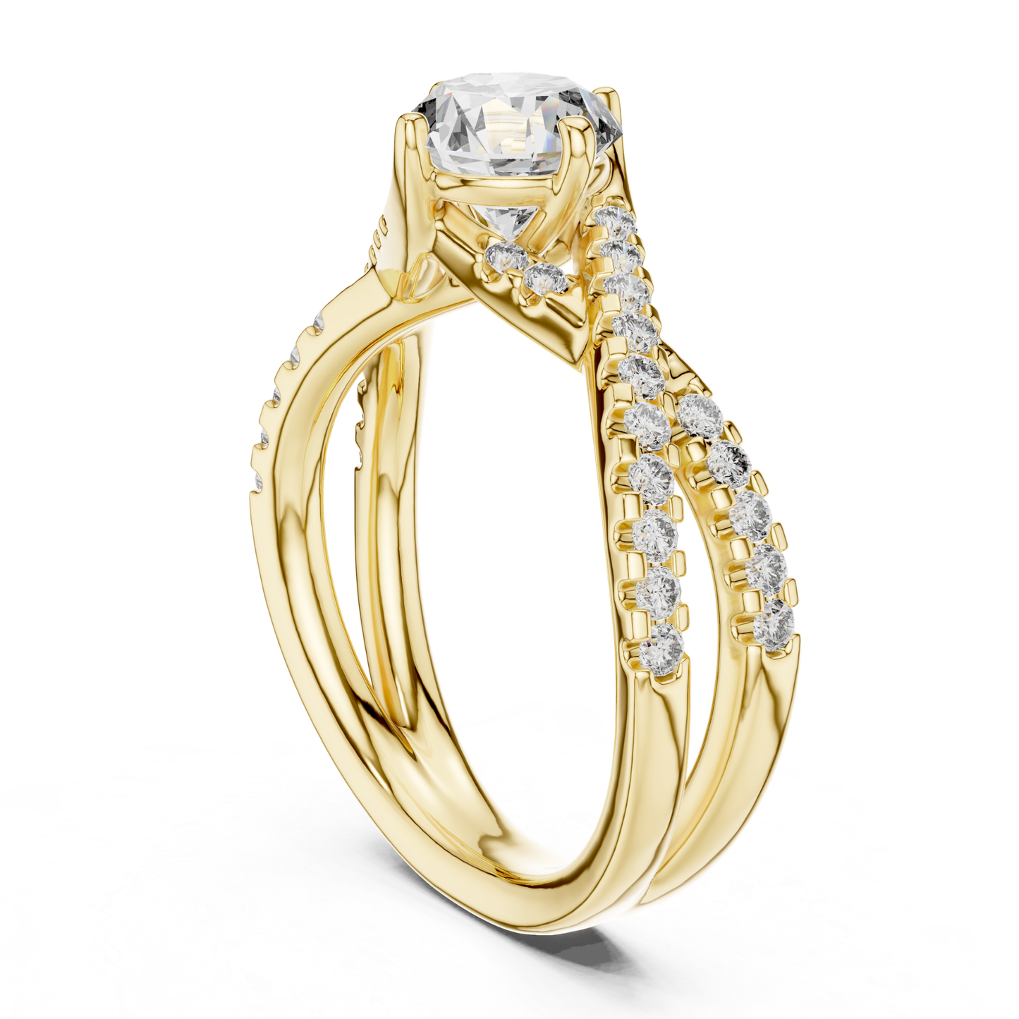 Yellow gold split shank diamond ring side view profile
Side view of yellow gold diamond engagement ring setting
Round diamond split shank ring side profile view
Yellow gold crossover diamond ring side angle view
Pave diamond engagement ring side angle profile
Side profile yellow gold solitaire diamond ring setting
Lab diamond split shank ring side view profile
Yellow gold diamond ring gallery side view
Modern split band diamond ring side profile view
Yellow gold engagement ring side profile angle