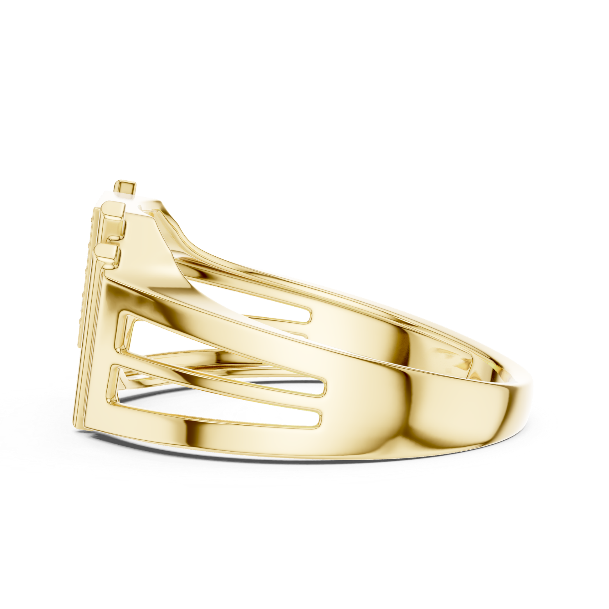 Yellow gold triangle diamond ring side profile
Side profile yellow gold geometric diamond ring
Modern yellow gold triangle diamond ring side view
Yellow gold open shank geometric ring side angle
Luxury yellow gold triangle pavé diamond ring profile
Yellow gold split band diamond ring side design
Designer yellow gold geometric fashion ring side view
Bold yellow gold triangle diamond cocktail ring profile
Yellow gold modern diamond ring with open band
Side angle yellow gold geometric triangle ring design