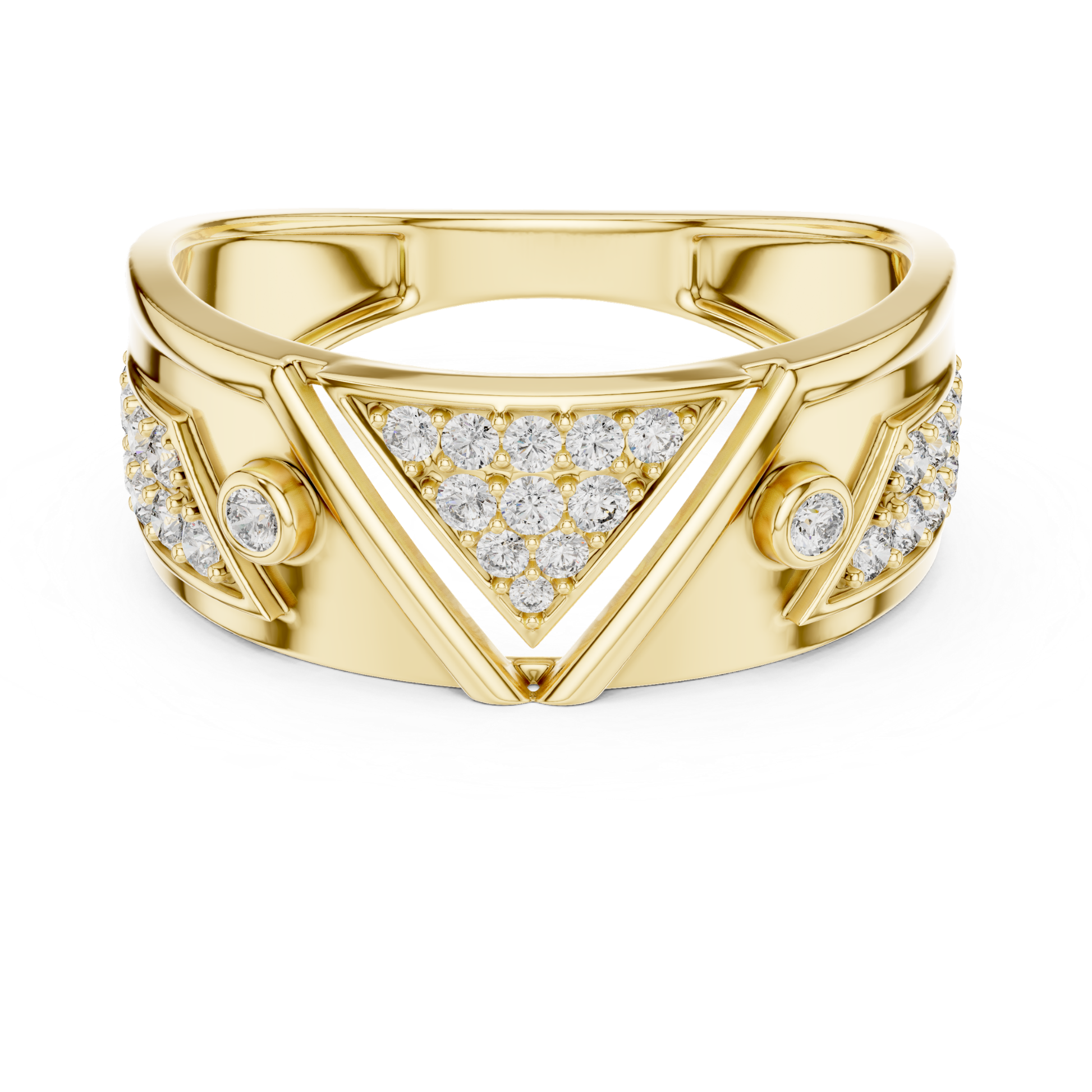 Yellow gold triangle diamond statement ring design
Modern yellow gold geometric diamond band ring
Yellow gold triangular cluster diamond ring style
Contemporary yellow gold wide diamond fashion ring
Yellow gold abstract geometric diamond band design
Luxury yellow gold triangle pave diamond ring
Yellow gold polished statement diamond band ring
Bold yellow gold geometric cluster diamond ring
Elegant yellow gold triangle diamond ring style
Yellow gold modern geometric statement band