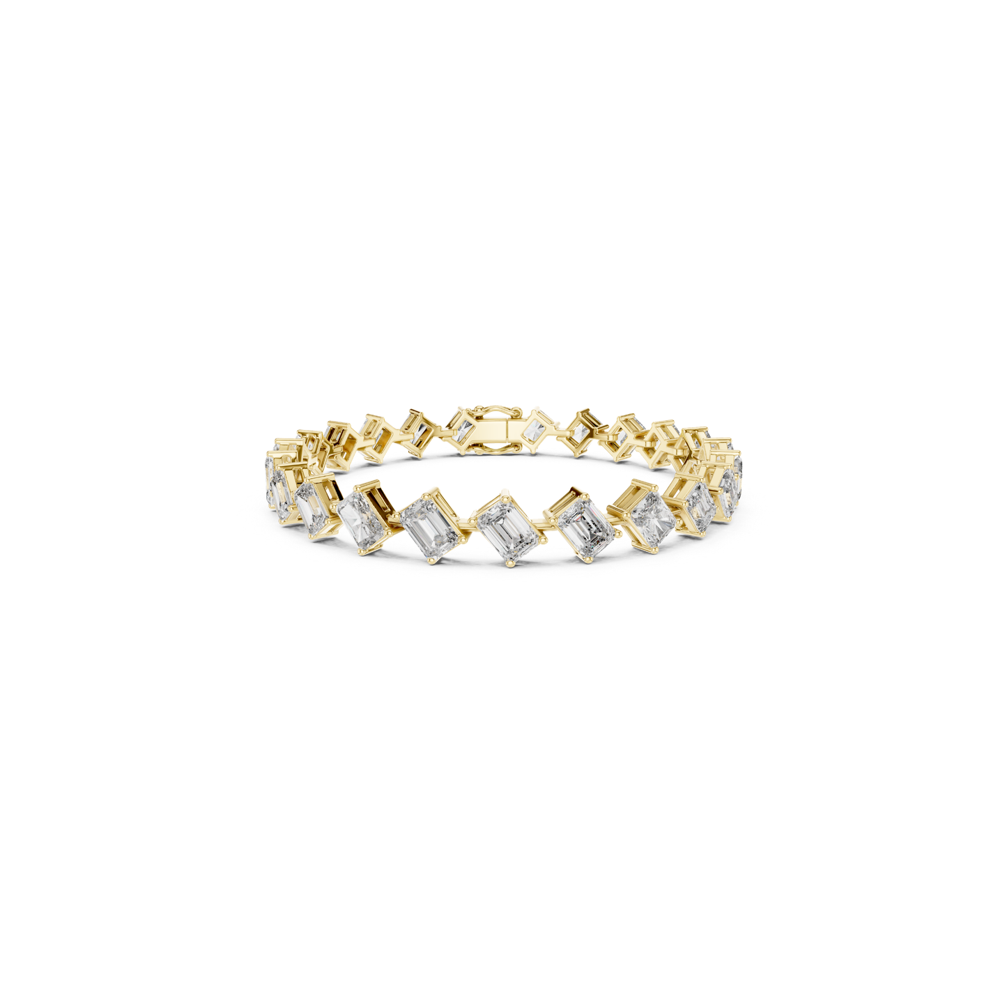 Yellow gold vertical emerald cut diamond tennis bracelet
Emerald cut diamond line bracelet in yellow gold
Luxury geometric diamond bracelet for women
Yellow gold bracelet with elongated emerald diamonds
Fine jewelry emerald diamond tennis bracelet
Modern yellow gold diamond bracelet design
Premium emerald cut diamond bracelet with prong setting
Designer tennis bracelet featuring emerald diamonds
Elegant yellow gold bracelet with step cut diamonds
Solid gold emerald cut diamond bracelet jewelry