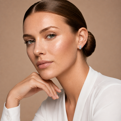 Gold Diamant Cluster Ohrstecker | 10K 14K 18K Echtschmuck