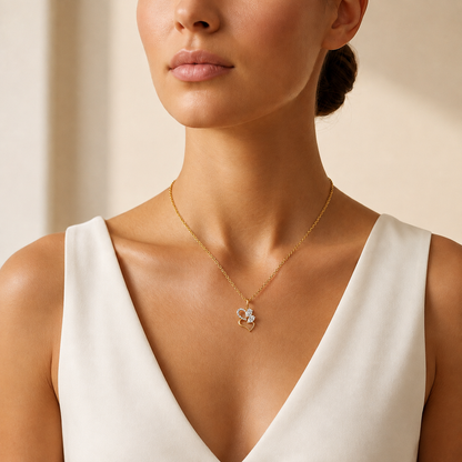 Mehrschichtiger Herz-Goldanhänger | 18K Diamant Feinschmuck