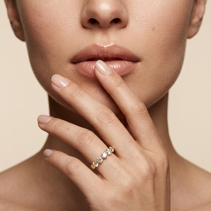 0.546 Carat Round Cut Lab Grown Wedding Band