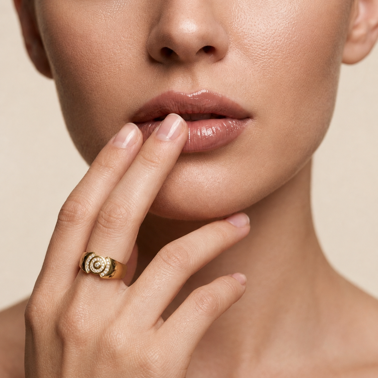Round Lab Grown Diamond Statement Halo Ring