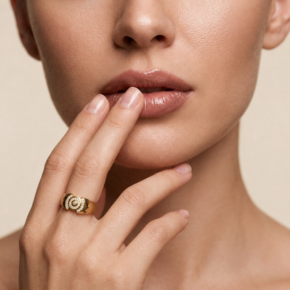 Round Lab Grown Diamond Statement Halo Ring