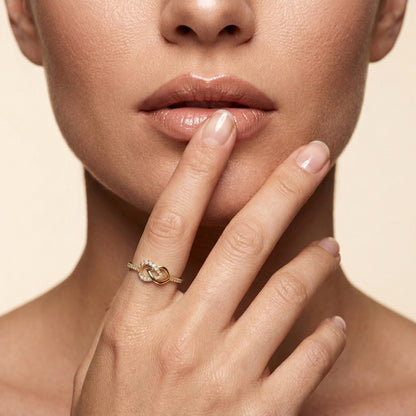 Round Lab Grown Diamond Open Leaf Bypass Ring