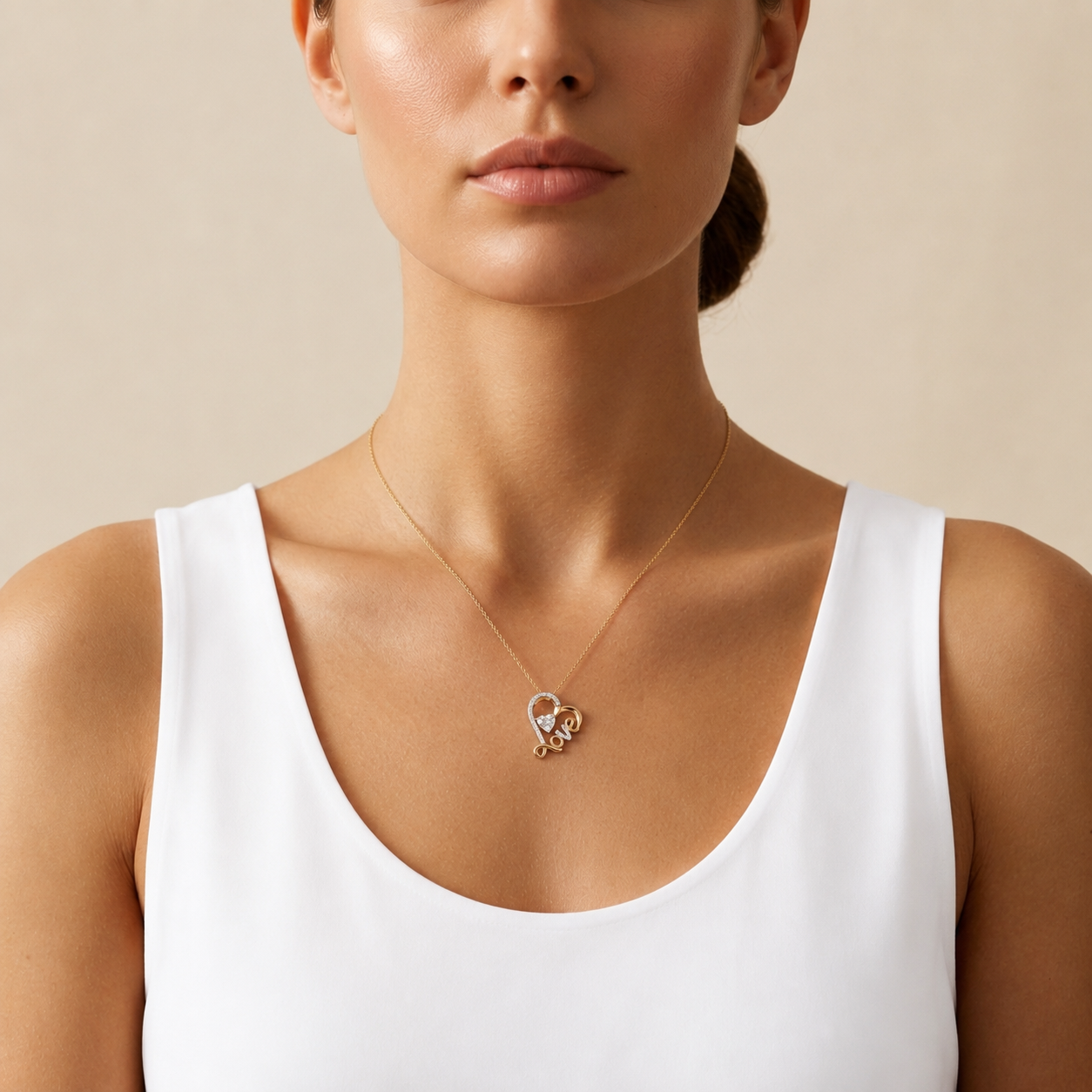 Heart Lab Grown Diamond Love Pendant Necklace