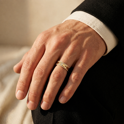 Modern Round Lab Grown Diamond Open Band Ring
