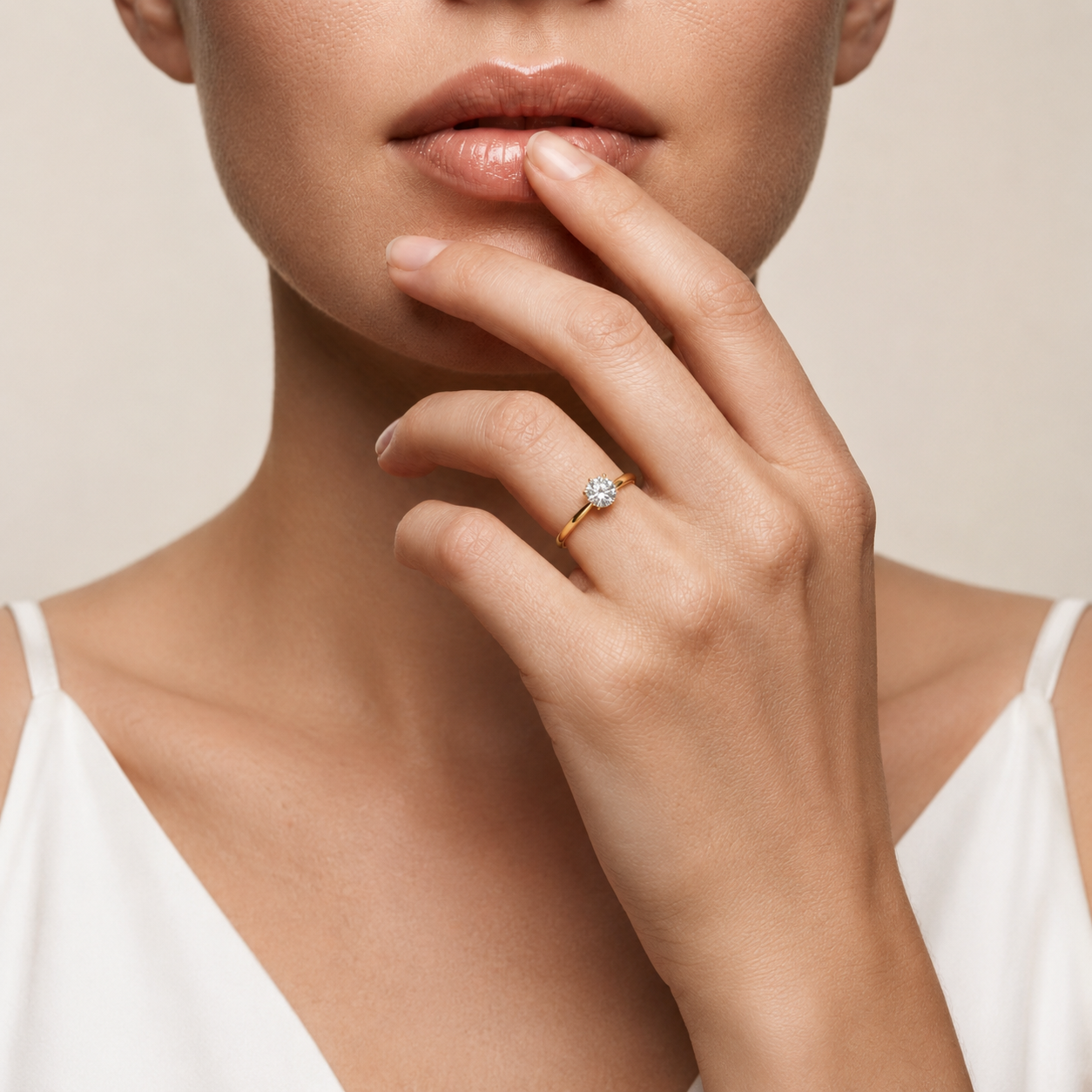 Klassischer runder Diamantring | Edler Schmuck aus 18K Gold