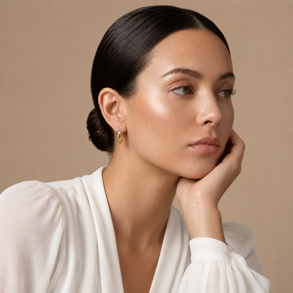 Round Lab Grown Diamond Solitaire Hoop Earrings