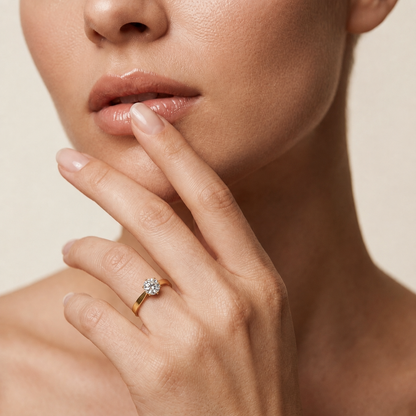 Brillantsolitärring | 18K Gold Feinschmuck